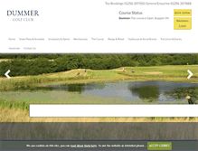 Tablet Screenshot of dummergolfclub.com